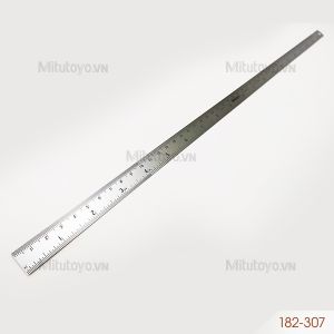 Thước lá thép Mitutoyo 182-307 (0-500mm/20'') rộng 15mm