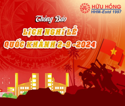 Thông báo lịch nghỉ lễ Quốc khánh 2/9/2024