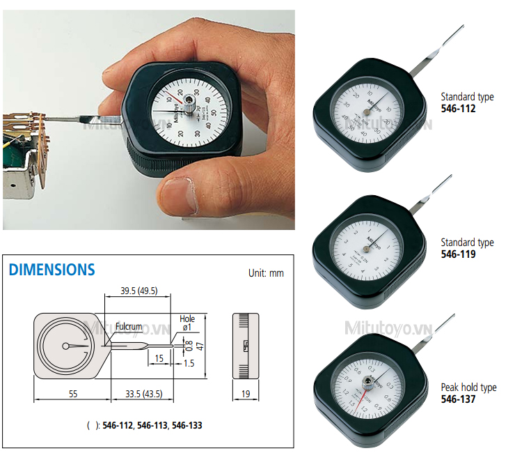 Đồng hồ đo lực tiếp xúc Mitutoyo series 546