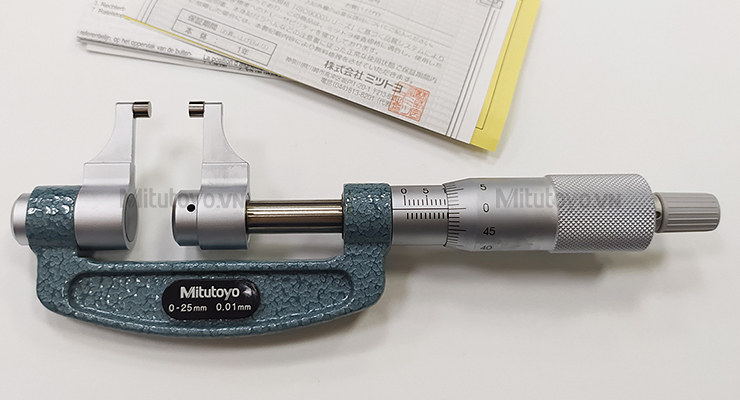 Panme đo ngoài cơ khí mỏ cặp Mitutoyo 143-101 (0-25mm)