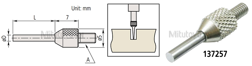 Đầu đo đồng hồ so Mitutoyo mũi kim