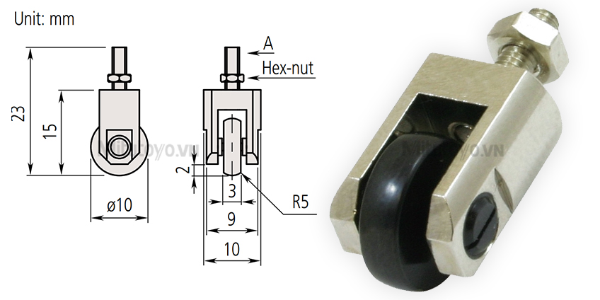 Đầu đo đồng hồ so Mitutoyo dạng con lăn