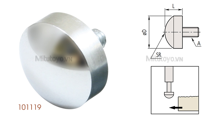 Kim đo đồng hồ so hình cầu Mitutoyo 101119, 111460, 125258, 101205, 101204
