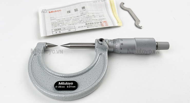 Panme cơ khí đầu nhọn Mitutoyo 112-201 (0-25mm)