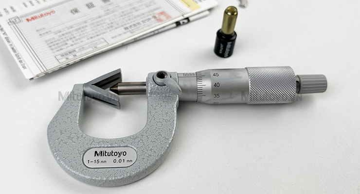 Panme cơ khí Mitutoyo 114-101 anvil dạng V (1-15mm) 