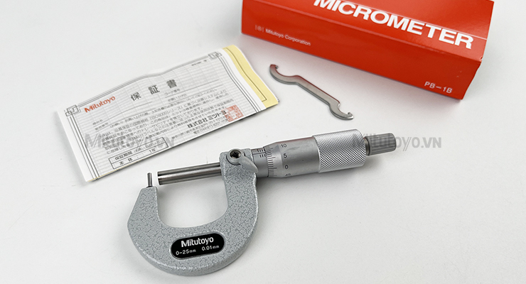 Panme cơ khí đo thành ống Mitutoyo 115-302 (0-25mm)