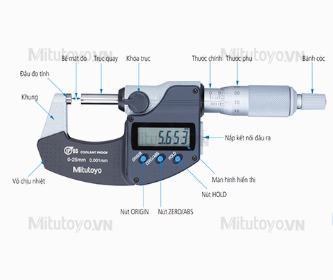 Những lưu ý, cách sử dụng panme đo ngoài điện tử Mitutoyo