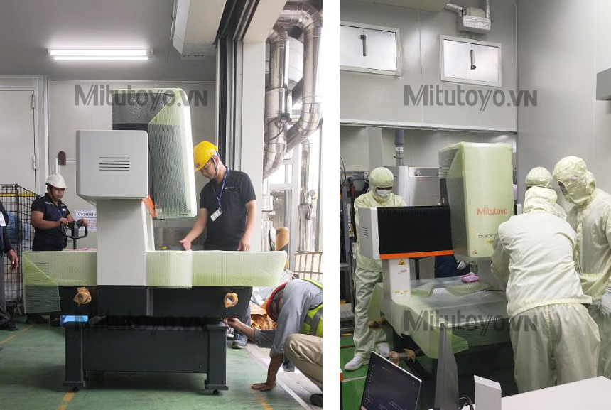 Đội ngũ kỹ sư Hữu Hồng và Mitutoyo bàn giao máy đo tọa độ Mitutoyo QV-H404P1L-E tại VSIP